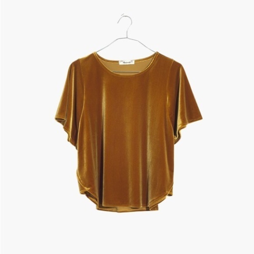 Madewell Velvet Butterfly Top, size XXS